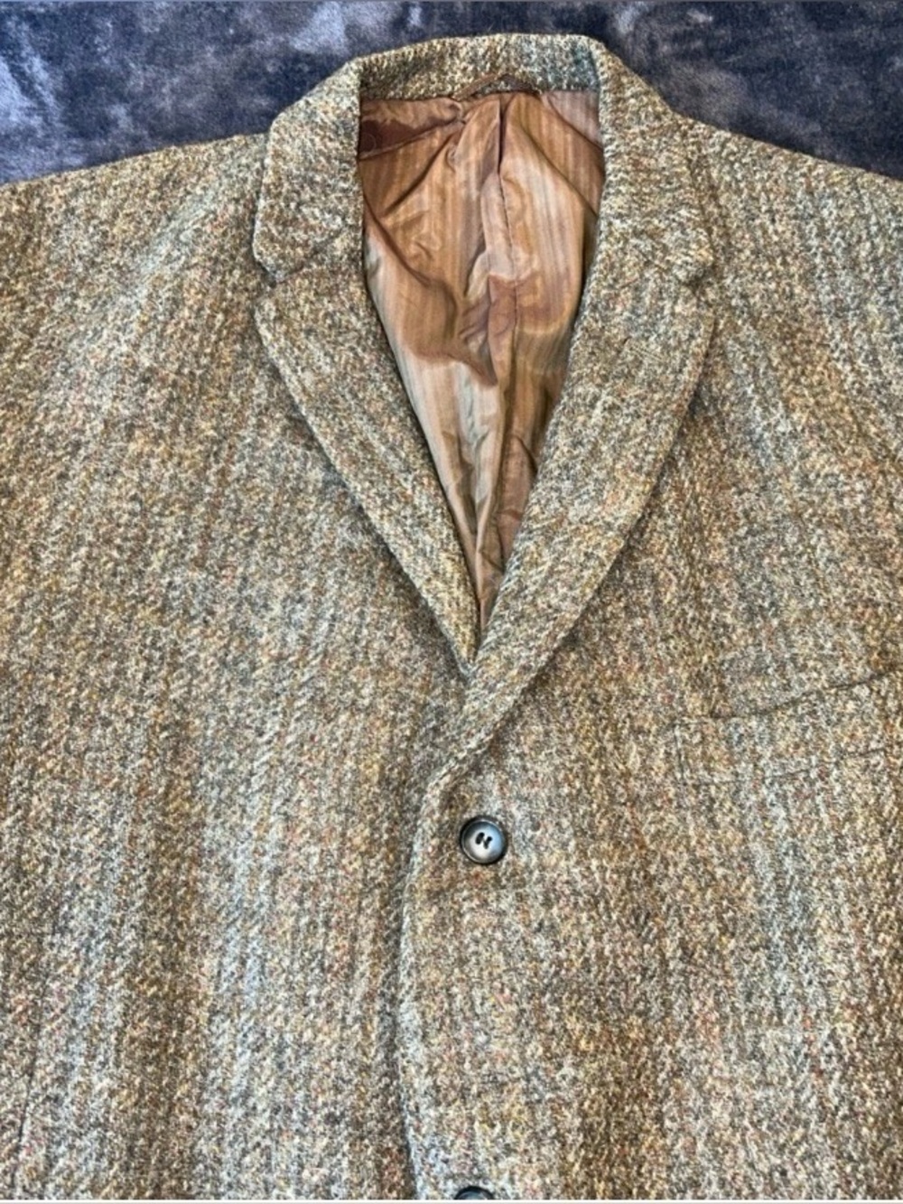Men's Brown Tweed Blazer - Classic Herringbone Jacket